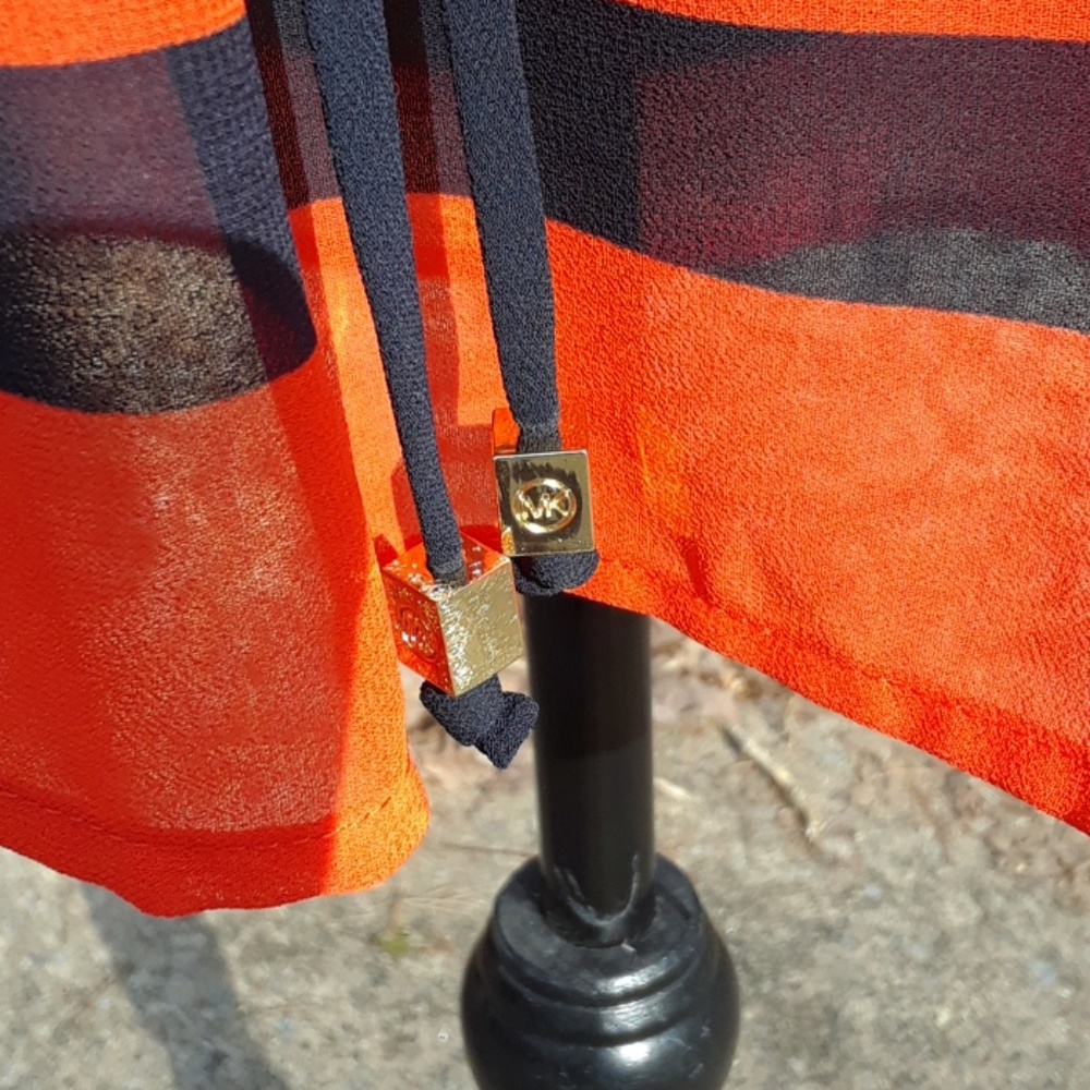 Michael Kors sheer, striped top - Picture 2 of 8